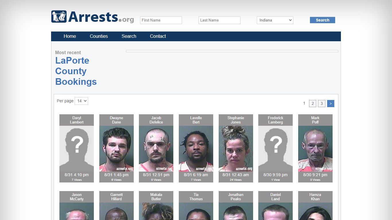 LaPorte County Arrests and Inmate Search
