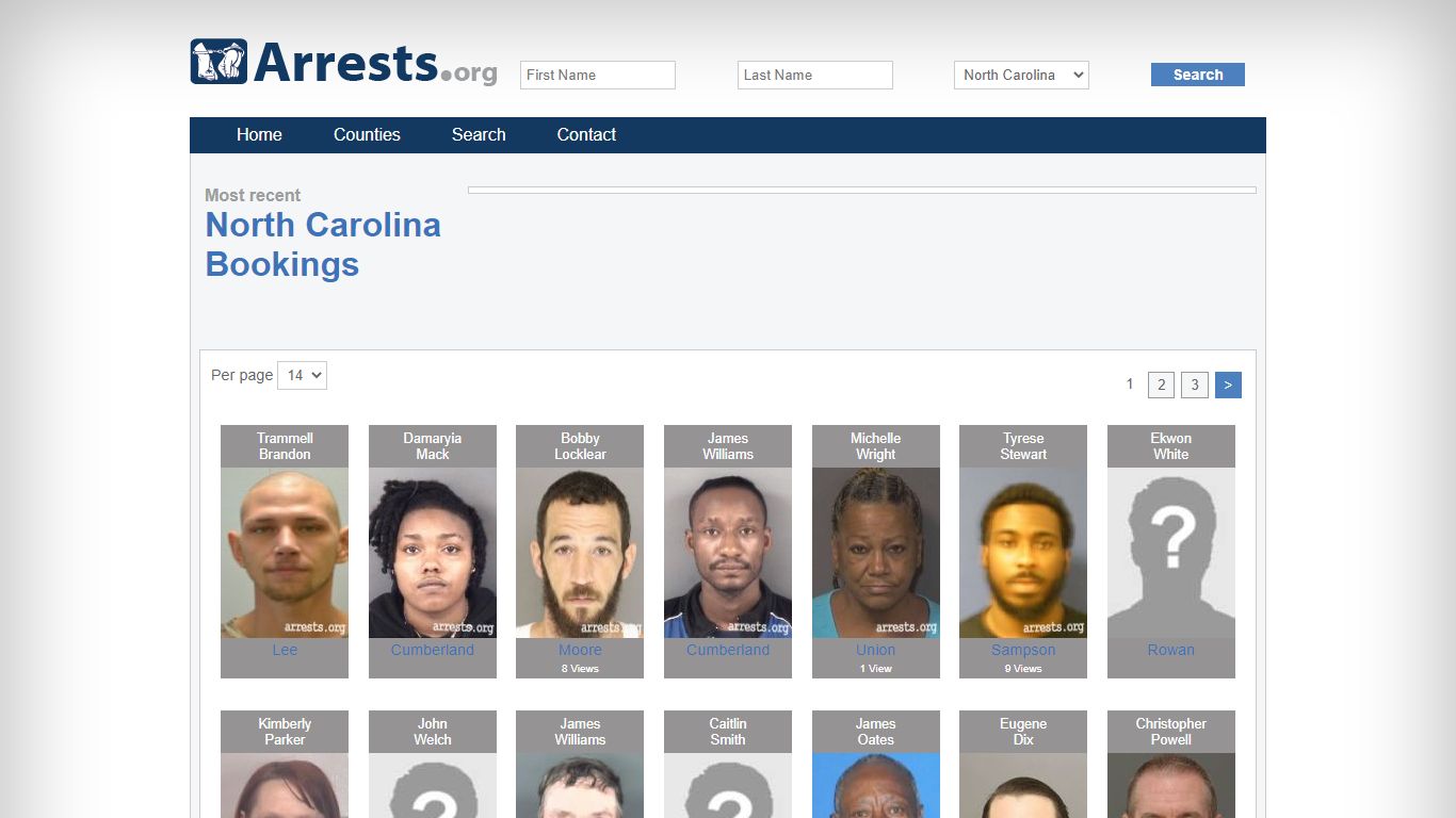 North Carolina Arrests and Inmate Search